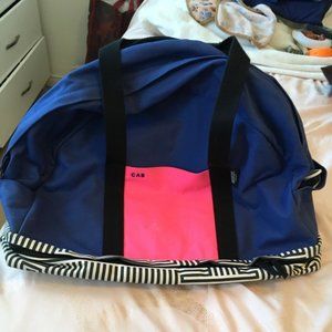 kate spade saturday blue pink large weekender travel gym tote bag